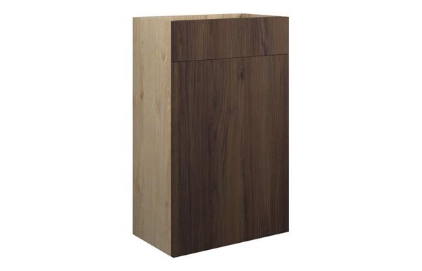 Eden 500mm Standard WC Unit - Warm Walnut (Oak Cab)